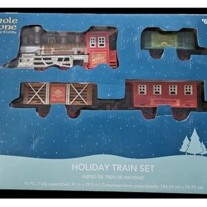 Holiday Train Set with Red and Green Cars